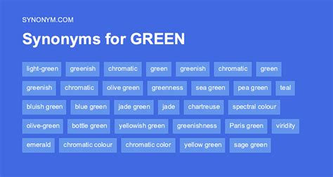 synonym for potter|synonyms for the color green.